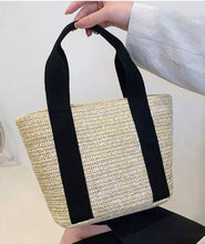 Load image into Gallery viewer, Double Handled straw bag