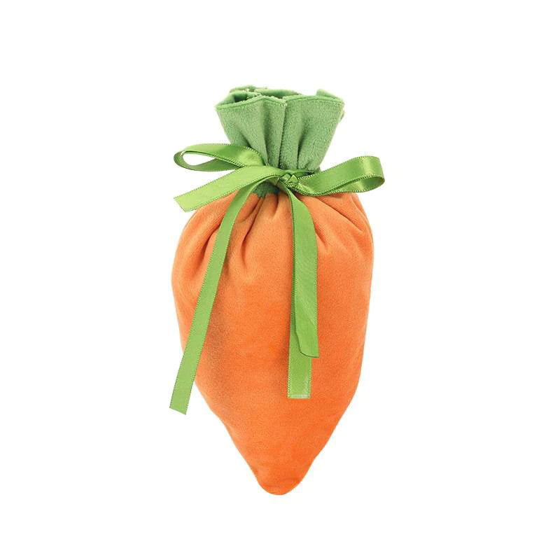 Velvet Carrot Easter drawstring bag