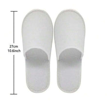 Load image into Gallery viewer, White spa slippers closed toe - Adults one size
