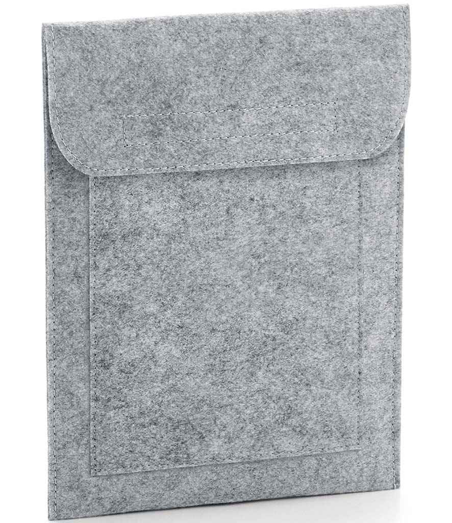 Bagbase iPad/ tablet  felt pouch in grey marl.