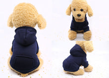 Load image into Gallery viewer, Dog Hoodie in Navy Blue.
