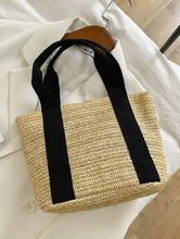 Load image into Gallery viewer, Double Handled straw bag
