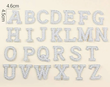 Load image into Gallery viewer, Pearl Diamante Alphabet iron on letter
