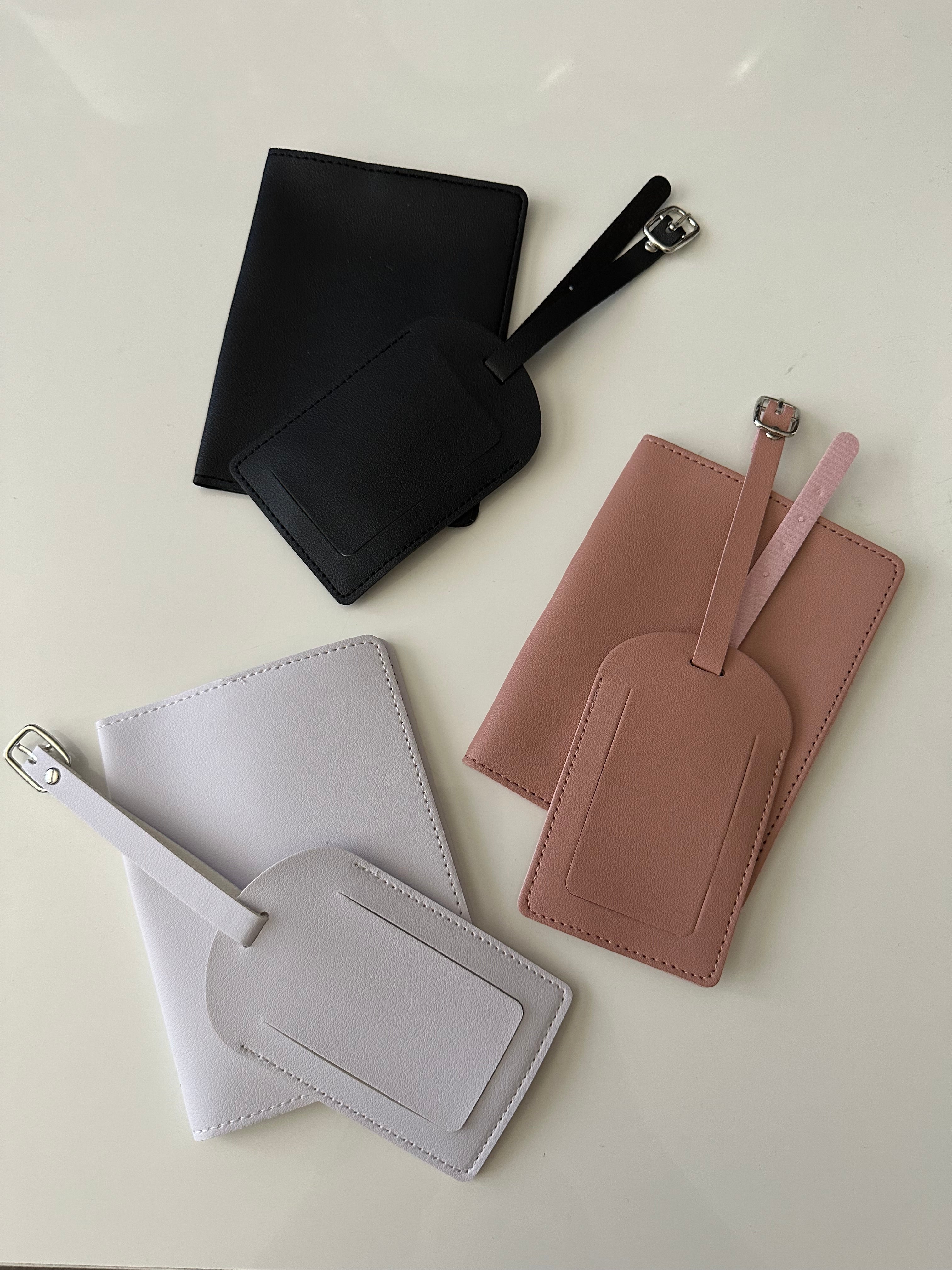 Passport cover with matching luggage tags set. MJC Blanks & Vinyl